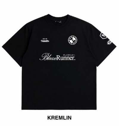 Kremlin Blazerunner - T-shirt Oversized Relaxed Fit Black 3d Printed