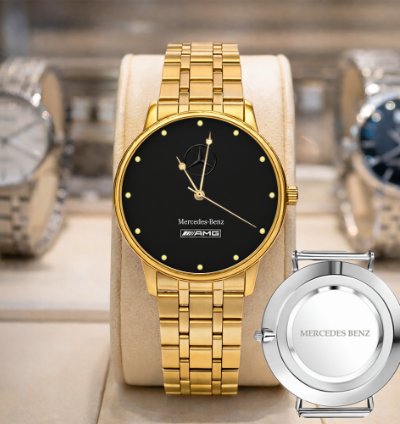 Mercedes Benz Logo Blue Series Sport Metal Watch Mb1