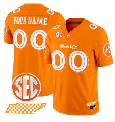 Custom Tennessee Vols Jersey Music City Edition Limited Stitched Orange