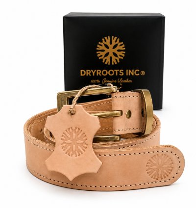 Handmade Genuine Cow Leather Belt Natural Vegtan