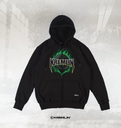 Kremlin Pumpkin - Zipper Hoodie Halloween Racing Black