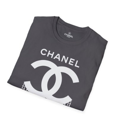 Chanel Logo Necklace Charcoal T-shirt - Size Usa