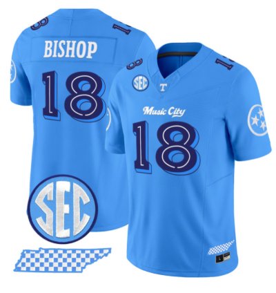 Desean Bishop Jersey 18 Tennessee Vols Music City Edition Stitched Blue