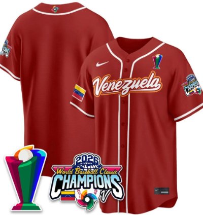 Team Venezuela Baseball Jersey 2026 World Baseball Classic Champions Limited Stitched