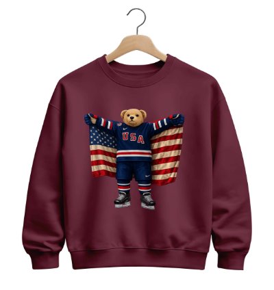 Polo Ralph Lauren Icon Bear Usa Flag Sweatshirt