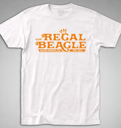 The Regal Beagle White T-shirt Threes Company Tv Series Retro 70s Bar Club Funny
