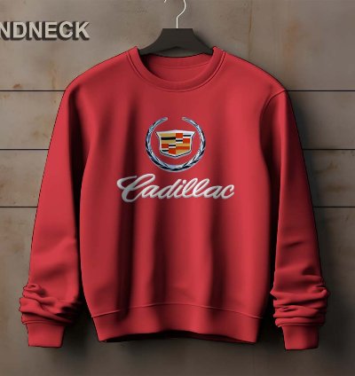 Cadillac Logo Sweatshirt Elegant Design Us Size