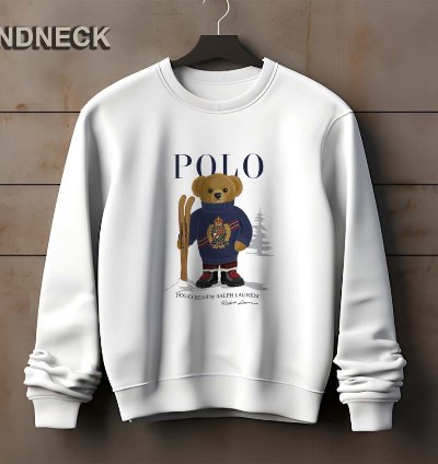 Polo Logo Sweatshirt Elegant Ice Bear Ski Design Us Size
