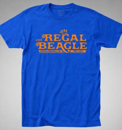 The Regal Beagle Blue T-shirt Threes Company Tv Series Retro 70s Bar Club Funny