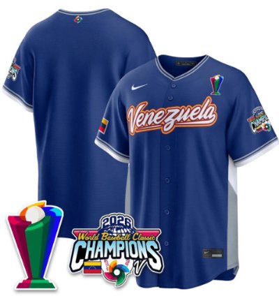 Team Venezuela Baseball Jersey 2026 World Baseball Classic Champions Limited Stitched