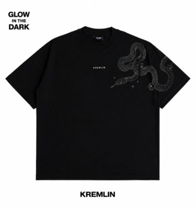 Kremlin Oversized Glow T-shirt Black Cobra