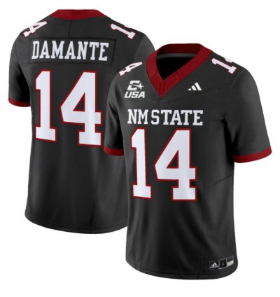Adam Damante Jersey 14 New Mexico State 2026 Vapor Limited Stitched Black