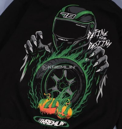Kremlin Pumpkin - Zipper Hoodie Halloween Racing Black