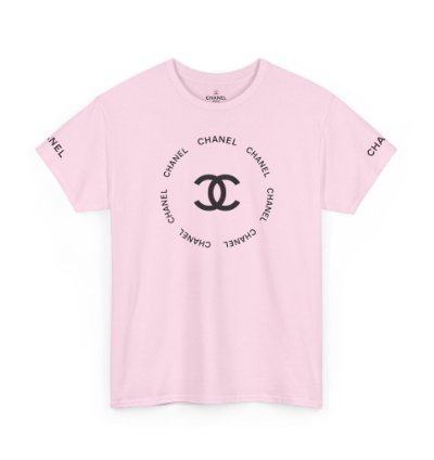 Chanel Logo Circle Light Pink T-shirt - Size Usa