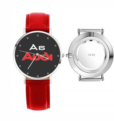 Audi A6 Logo Sport Watch Metal Band Stainless Steel