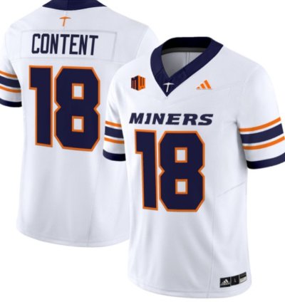 Justin Content 18 Utep Miners Football Jersey 2016 Vapor Limited All Stitched