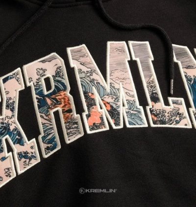 Kremlin Paw - Pullover Hoodie Typo Graphic Embroidery