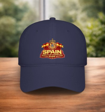 Spain Champions 2026 Baseball Cap Football World Cup Winner Hat Navy