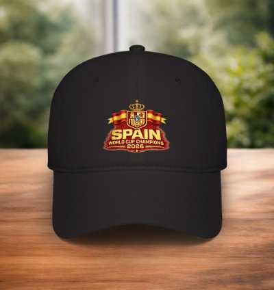 Spain Champions 2026 Baseball Cap Football World Cup Winner Hat Black