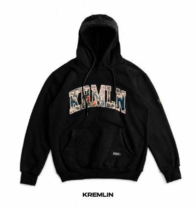 Kremlin Paw - Pullover Hoodie Typo Graphic Embroidery