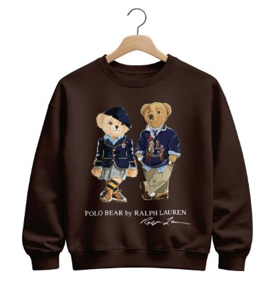 Polo Ralph Lauren Icon Bear Usa Flag Sweatshirt Maroon