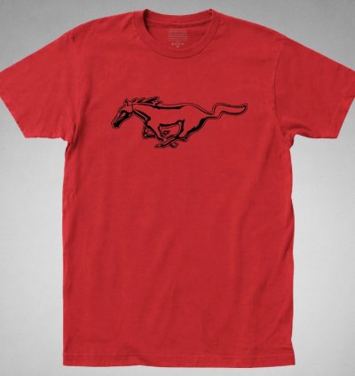Mustang Red T-shirt Muscle Car Auto Shelby Boss Automobile Classic 70s 80s Horse