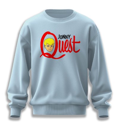 Jonny Quest Vintage Cartoon Sweatshirt Light Blue