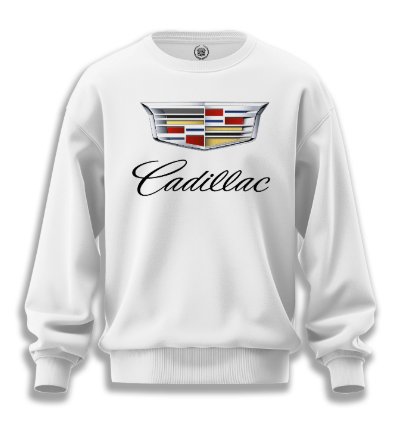Cadillac Sweatshirt Mens Shirt White