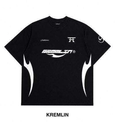 Kremlin Toshi - Oversized Relaxed Fit Black Puff T-shirt