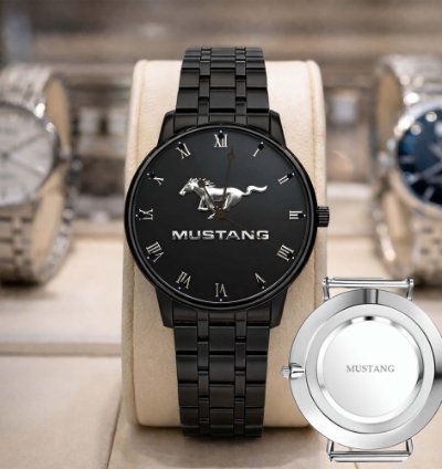 Ford Mustang American Flag Mf69 Sport Metal Watch