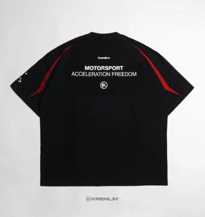 Kremlin Apex - Oversized Raglan Relaxed Fit Black T-shirt