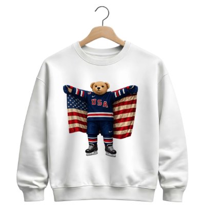 Polo Ralph Lauren Icon Bear Usa Flag Sweatshirt