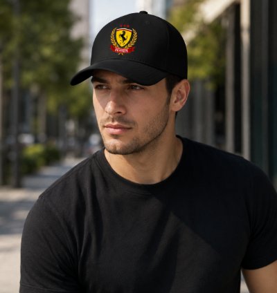 Ferrari Style Baseball Cap Blue Adjustable Racing Hat Premium Unisex Cap