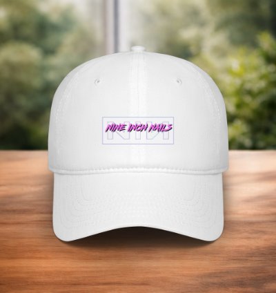 Nine Inch Nails Hat Nin Logo White Adjustable Baseball Cap For Rock Music Fans