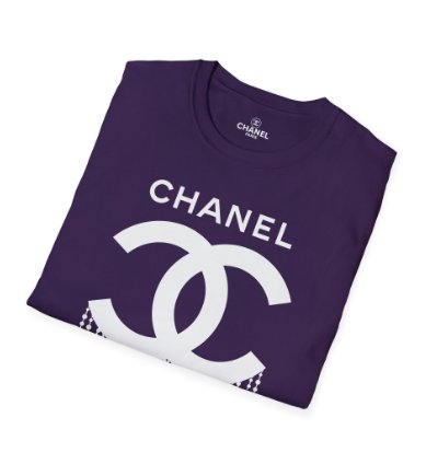 Chanel Logo Necklace Purple T-shirt - Size Usa