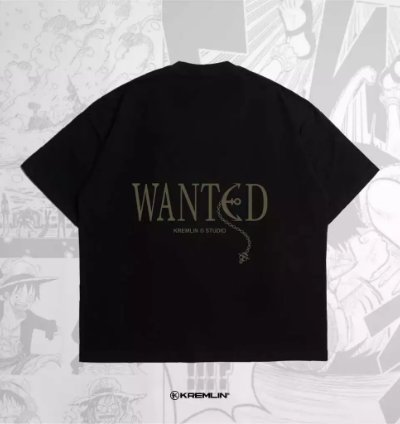 Kremlin Wanted - T-shirt Oversized Fit Black - Anime Xpremiental