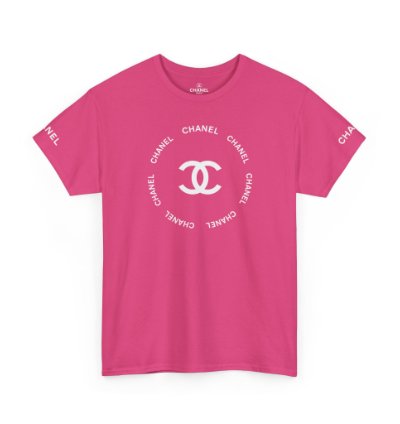 Chanel Logo Circle Heliconia T-shirt - Size Usa