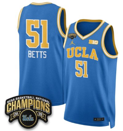 Lauren Betts Jersey 51 Ucla Basketball Champion 2026 Limited Stitched Blue