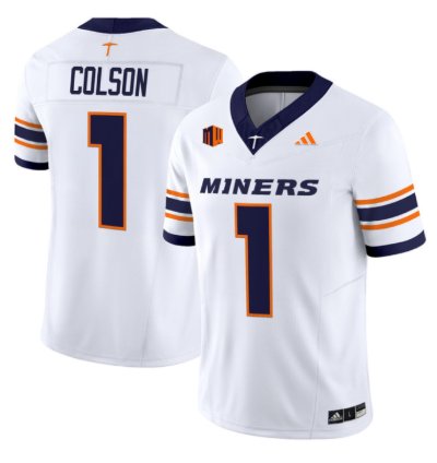 Ej Colson Jersey 1 Utep Miners 2016 Vapor Limited Stitched White
