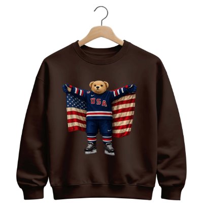 Polo Ralph Lauren Icon Bear Usa Flag Sweatshirt