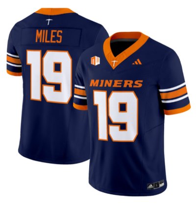 Sterling Miles Jersey 19 Utep Miners 2016 Vapor Limited Stitched Navy