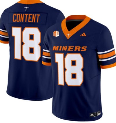 Justin Content 18 Utep Miners Football Jersey 2016 Vapor Limited All Stitched