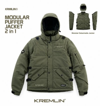 Kremlin 2-in-1 Modular Puffer Jacket Army Green Airborne