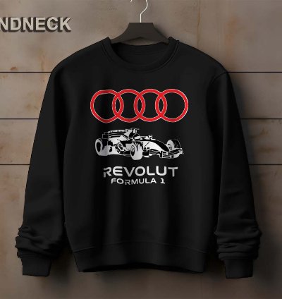 Audi F1 Car Logo Sweatshirt Elegant Design Us Size
