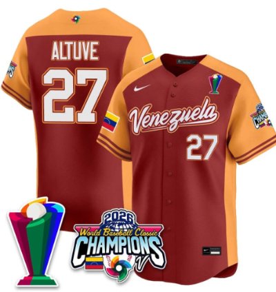 Altave 27 Venezuela Baseball Jersey 2026 World Baseball Classic Champions Limited Stitched