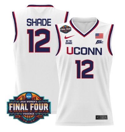 Ashlynn Shade Jersey 12 Uconn Huskies 2026 Final Four Stitched White