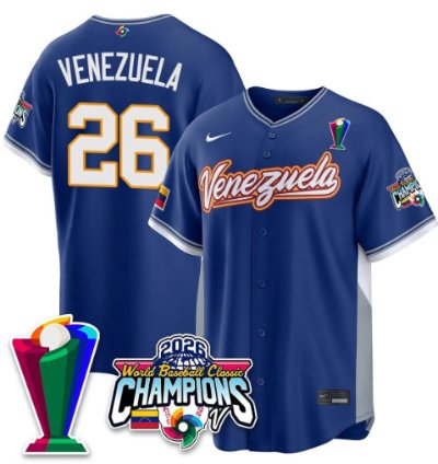 Venezuela 26 Venezuela Baseball Jersey 2026 World Baseball Classic Champions Limited Stitched