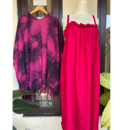 Flowy Rayon Dress And Kimono