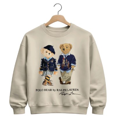 Polo Ralph Lauren Icon Bear Usa Flag Sweatshirt Maroon