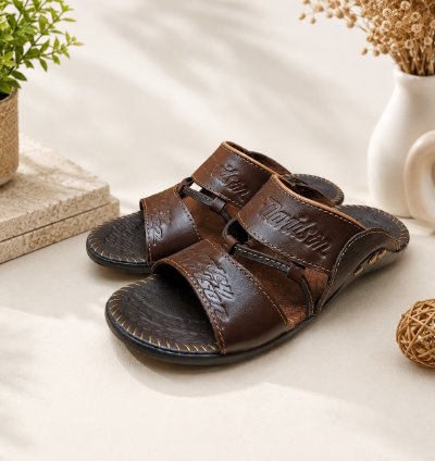 Premium Handmade Genuine Leather Sandals In Brown 2